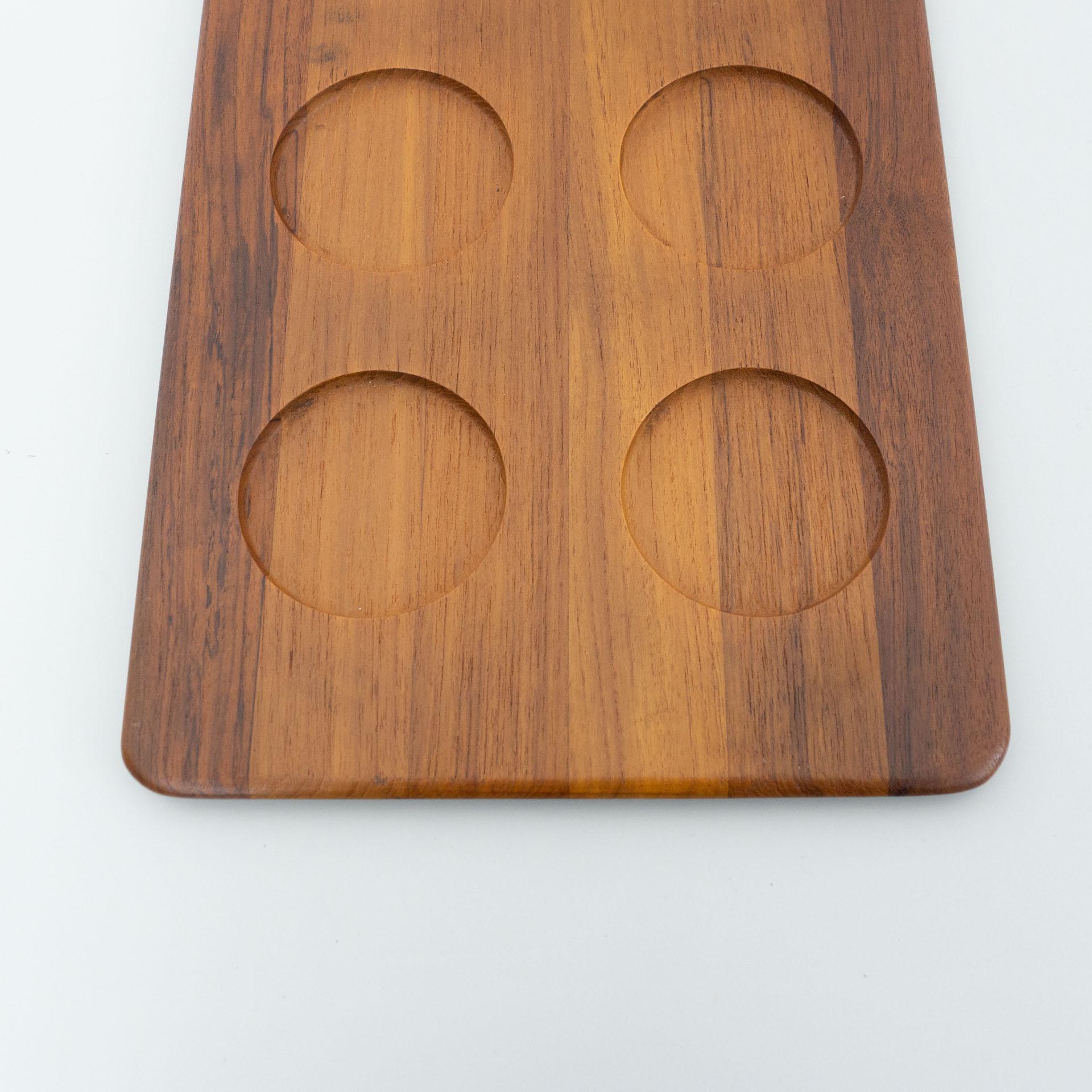 Danish Wooden Tray for Glasses by Digmed from 1964