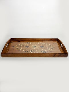 Holztablett im französischen Landhausstil, Frankreich, 1950er Jahre