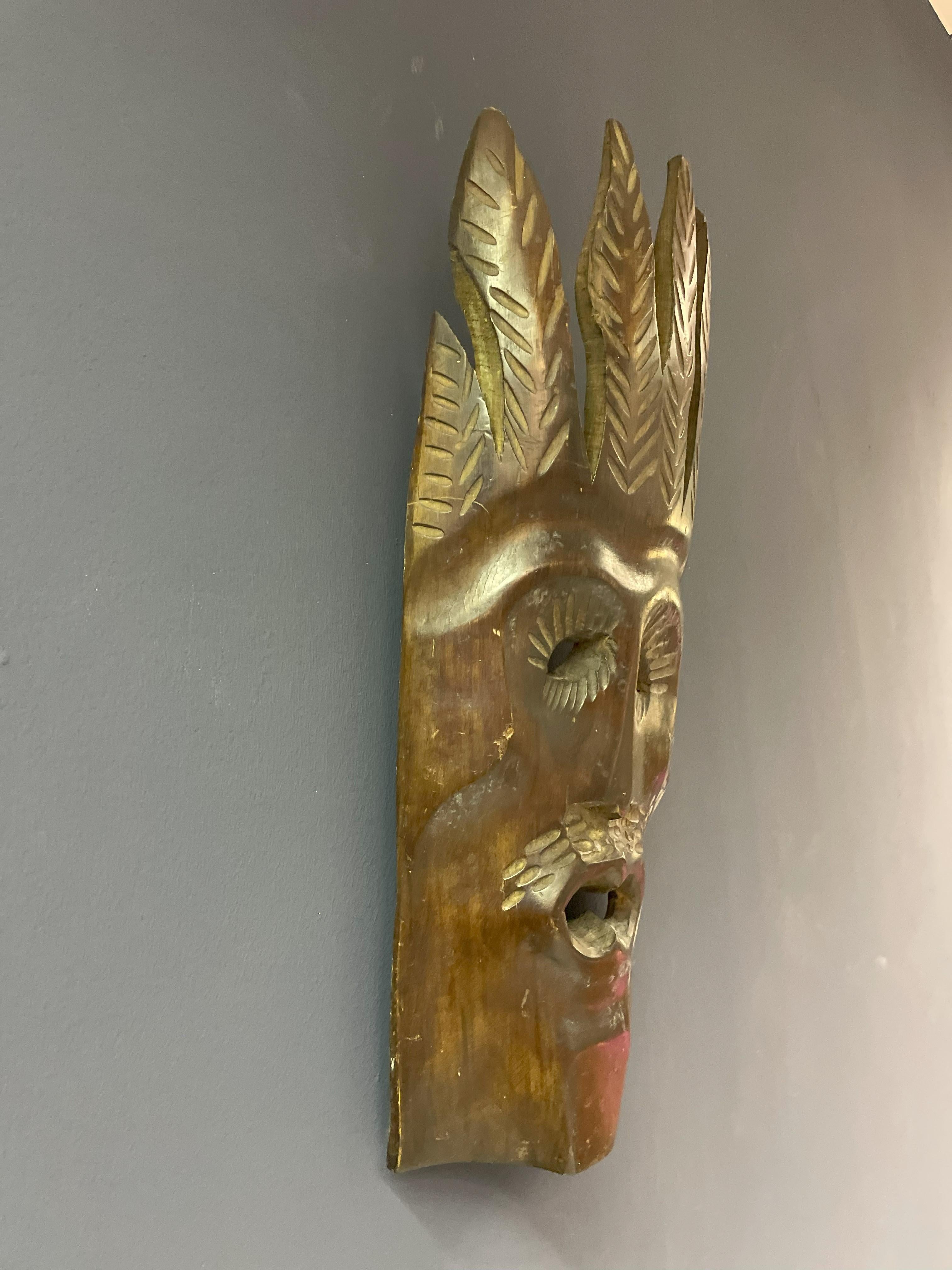 Maschera tribale in legno in vendita 5
