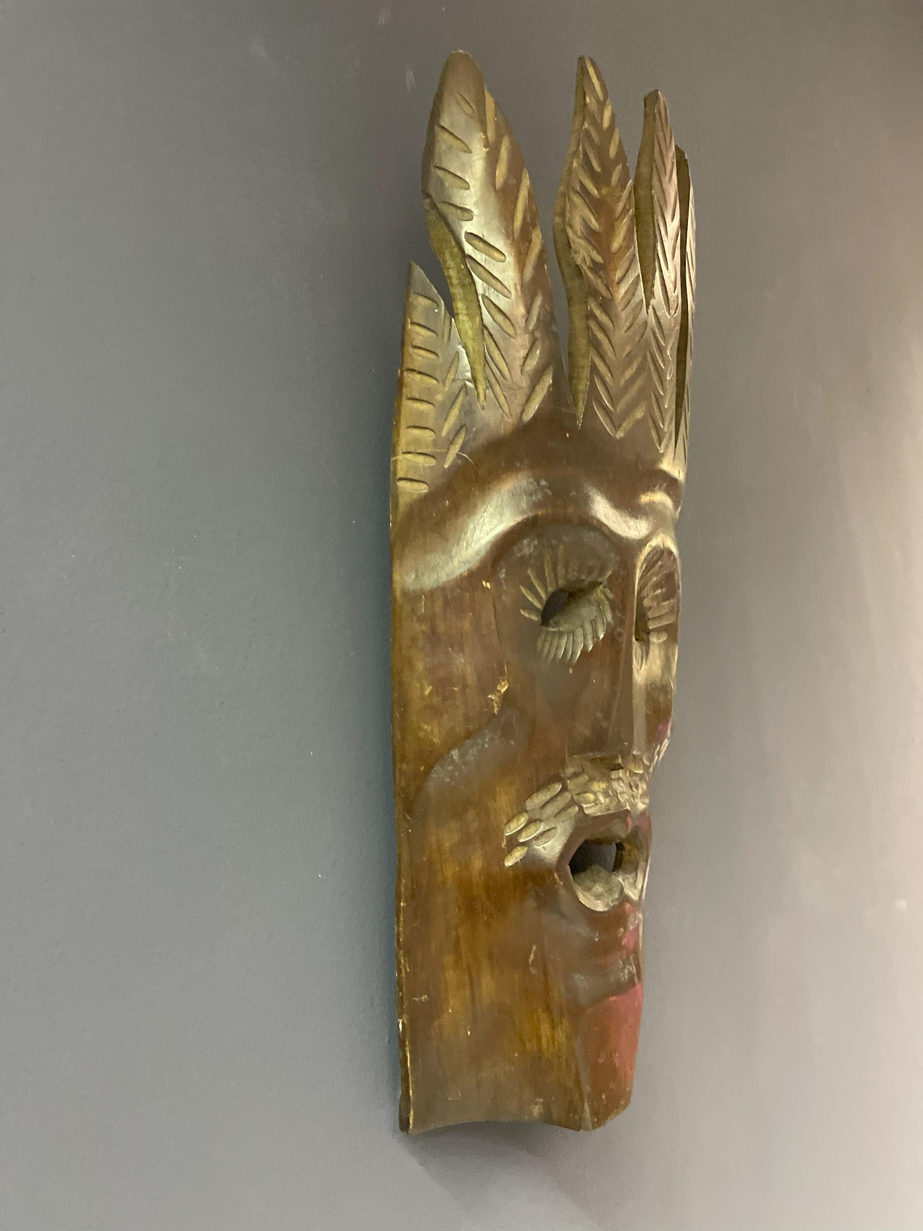 Maschera tribale in legno in vendita 6
