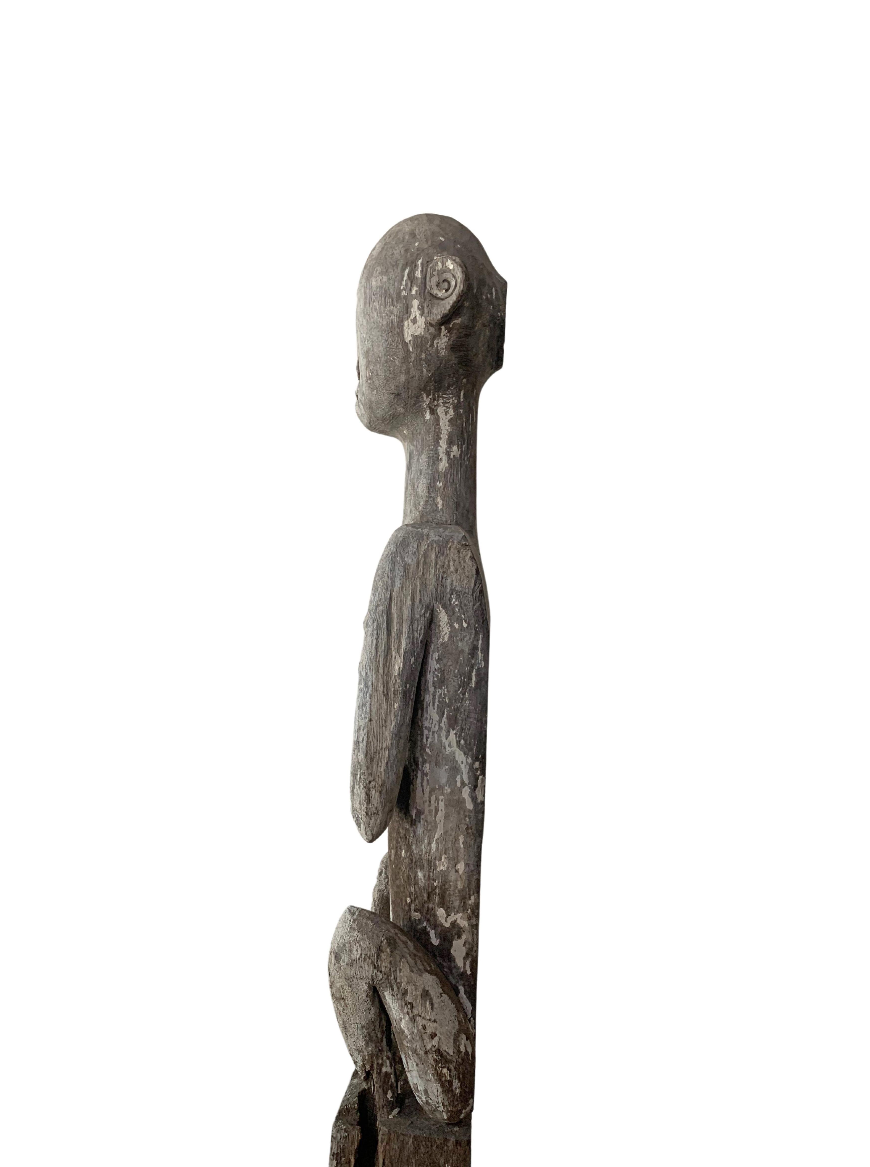 Hand-Carved Wooden Tribal Sculpture / Carving of Ancestral Figure, Sumba Island, Indonesia