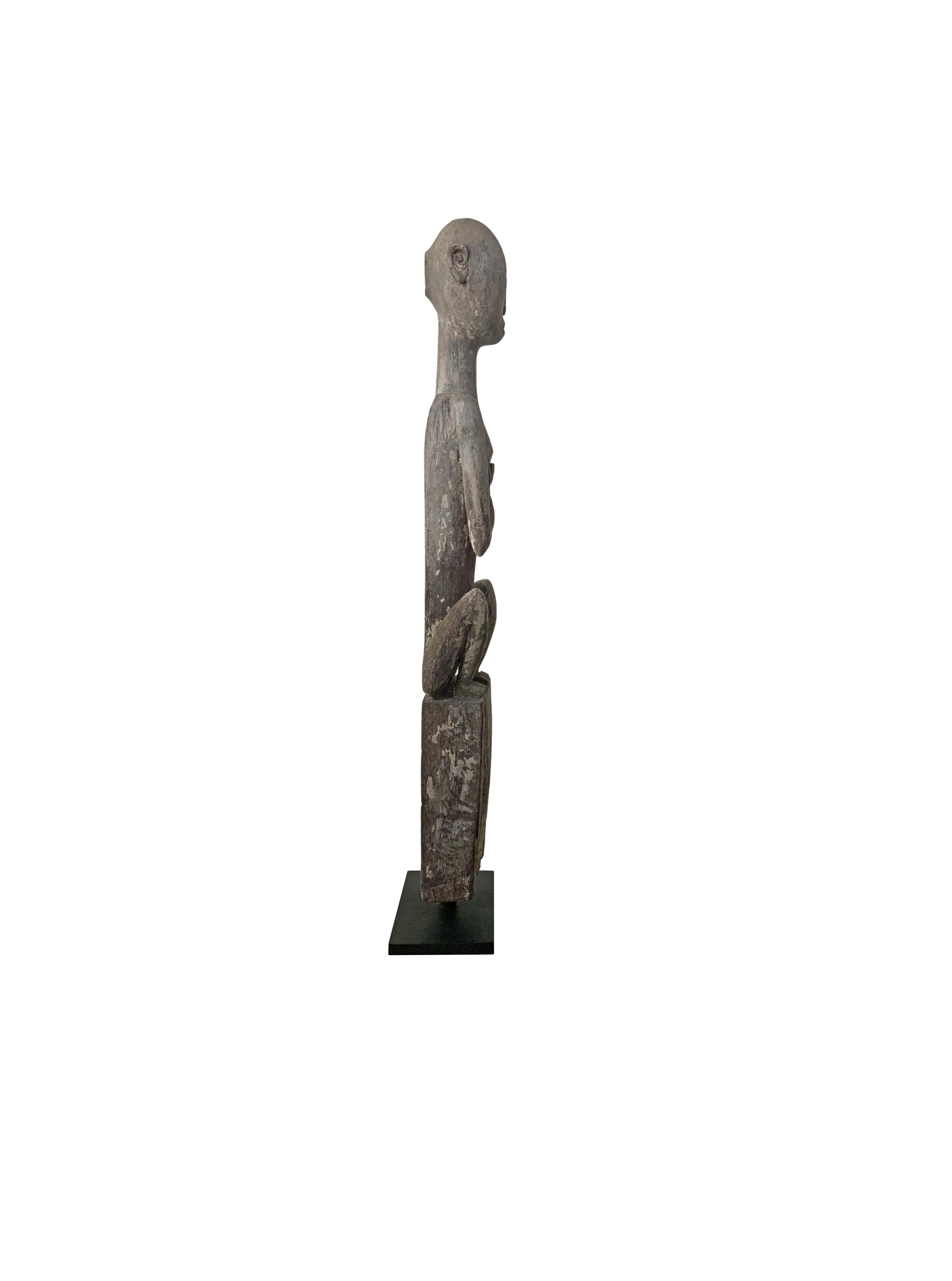 20th Century Wooden Tribal Sculpture / Carving of Ancestral Figure, Sumba Island, Indonesia
