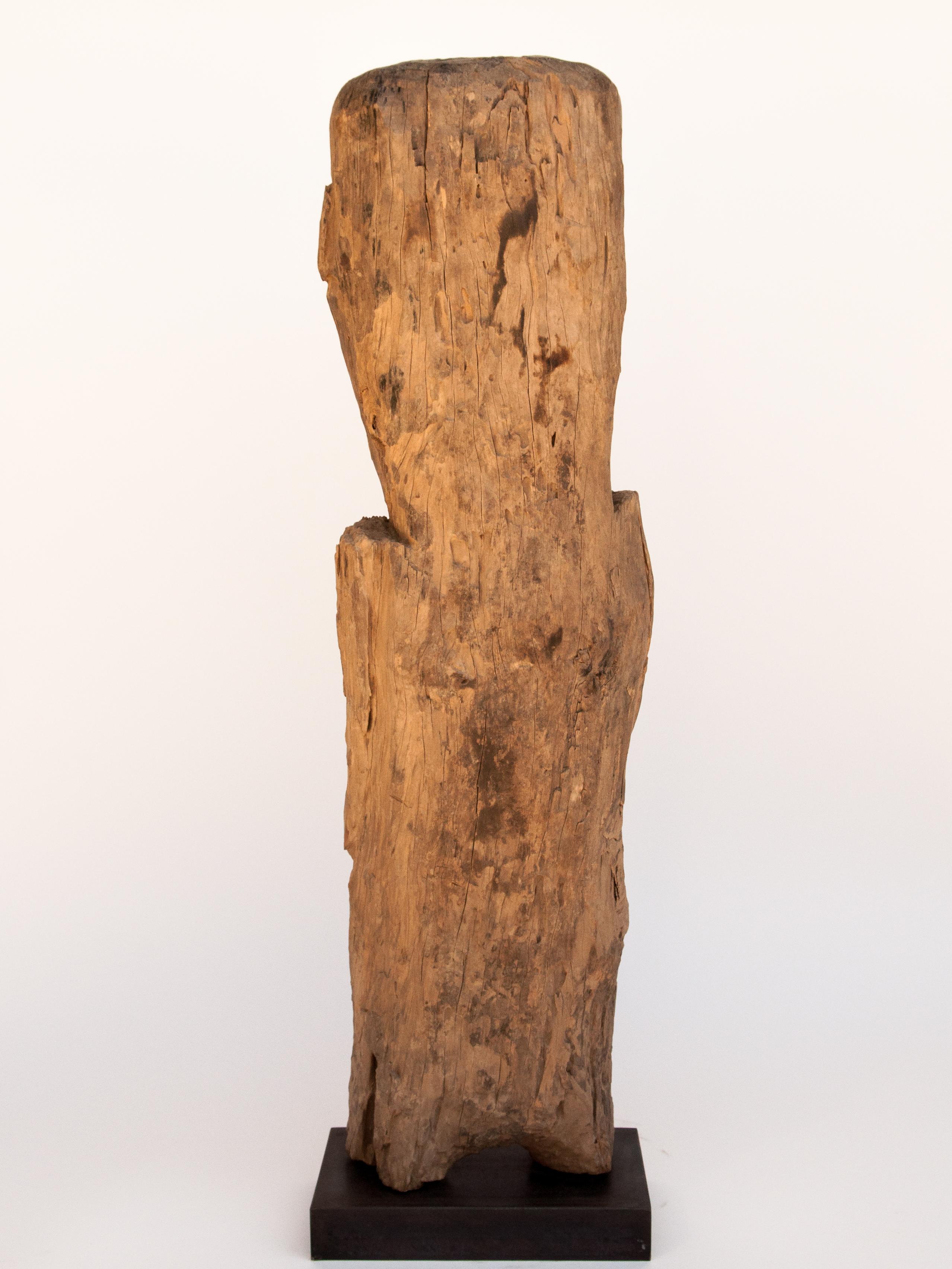 Wooden Tribal Statue or Bridge Figure from West Nepal, Early to Mid-20th Century 8