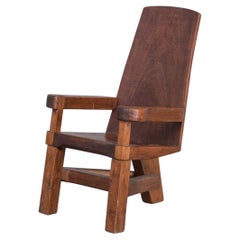 Wooden Tripod Dutch Mid-Century Armchair