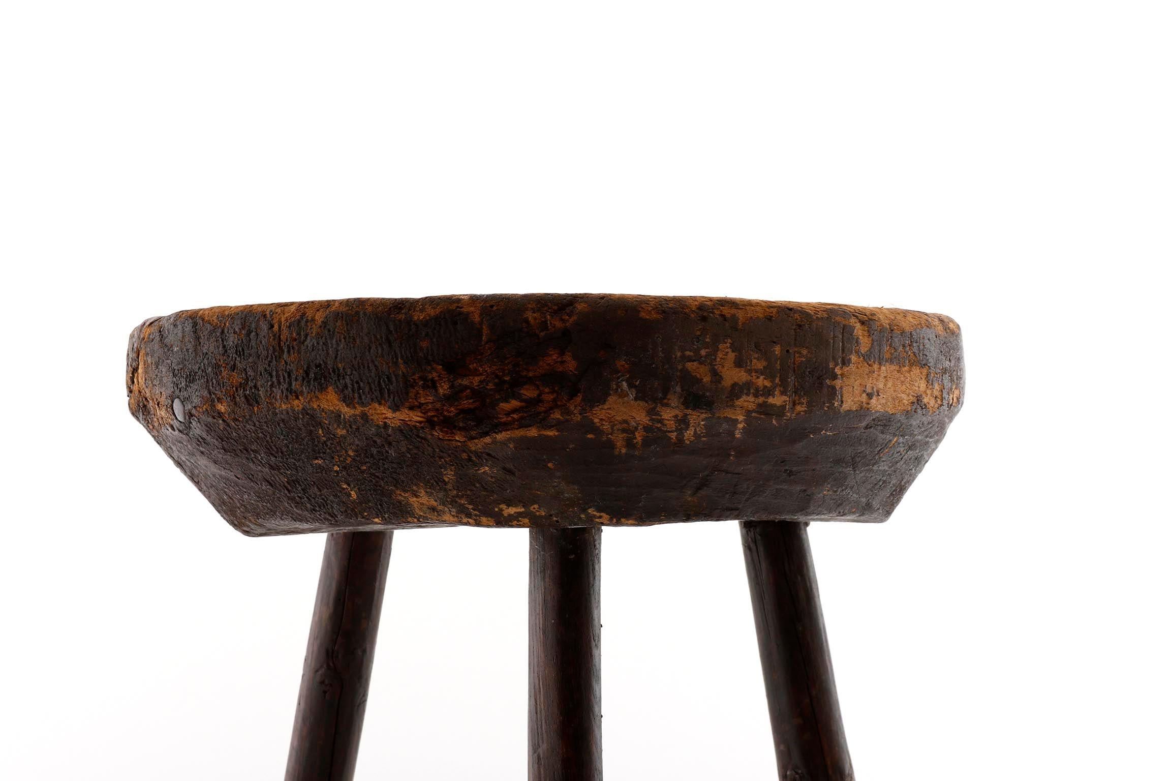 Wooden Tripod Stool 19th Century 2