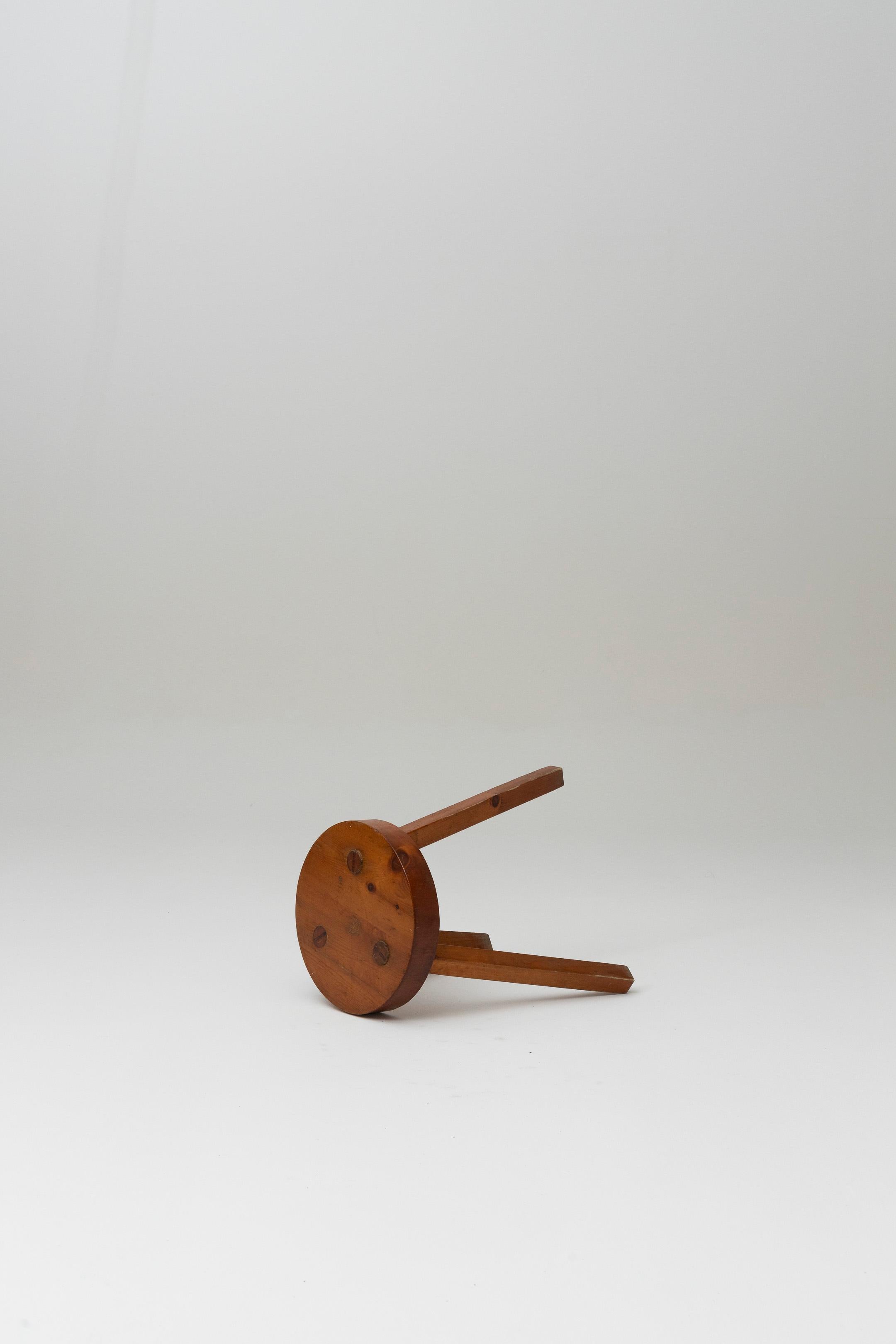 20th Century wooden tripod stool