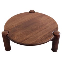 Retro wooden tripode coffee table - 60s 