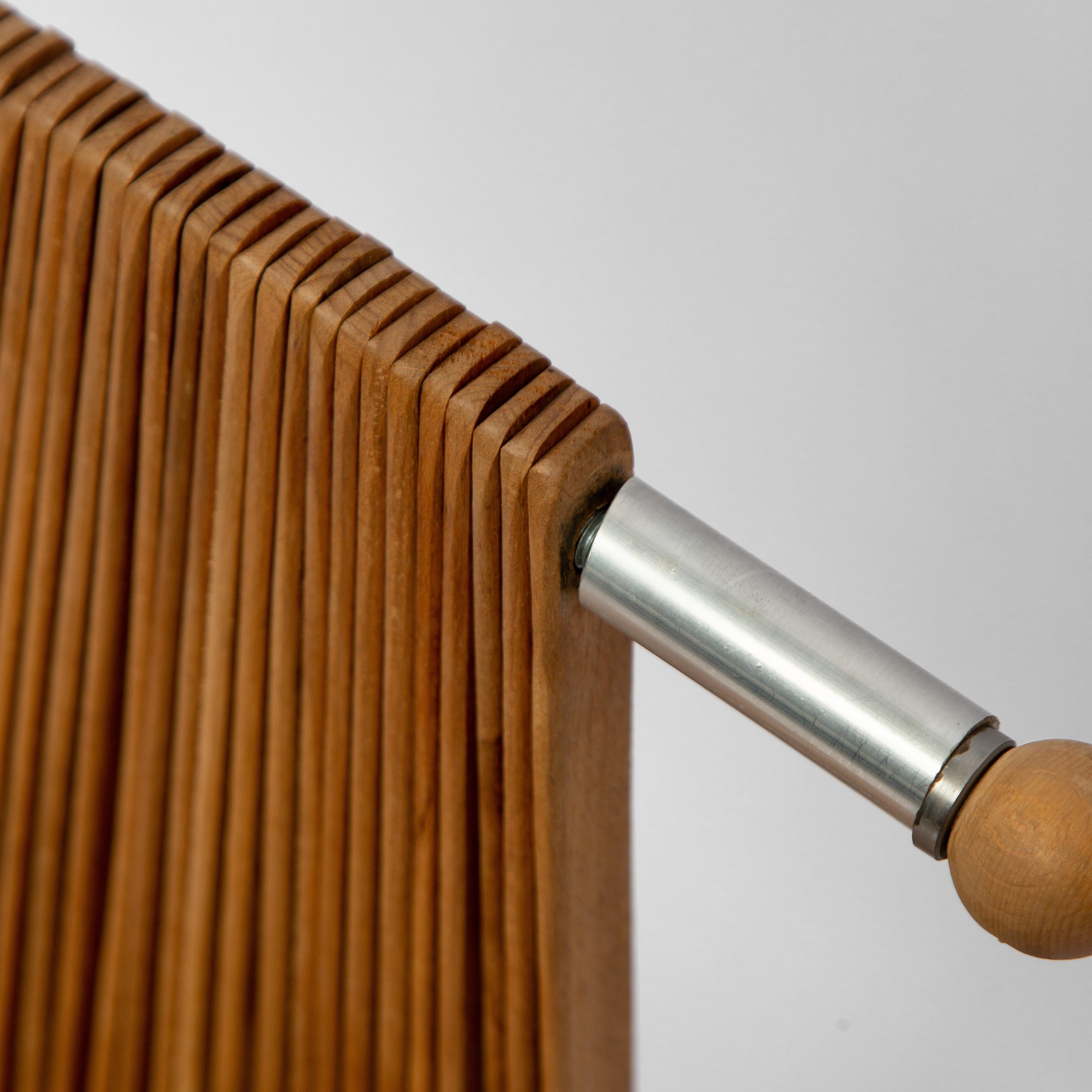 Wooden Vintage Slatted Popstical Stick Design Chair, Prototype, 1980s 1