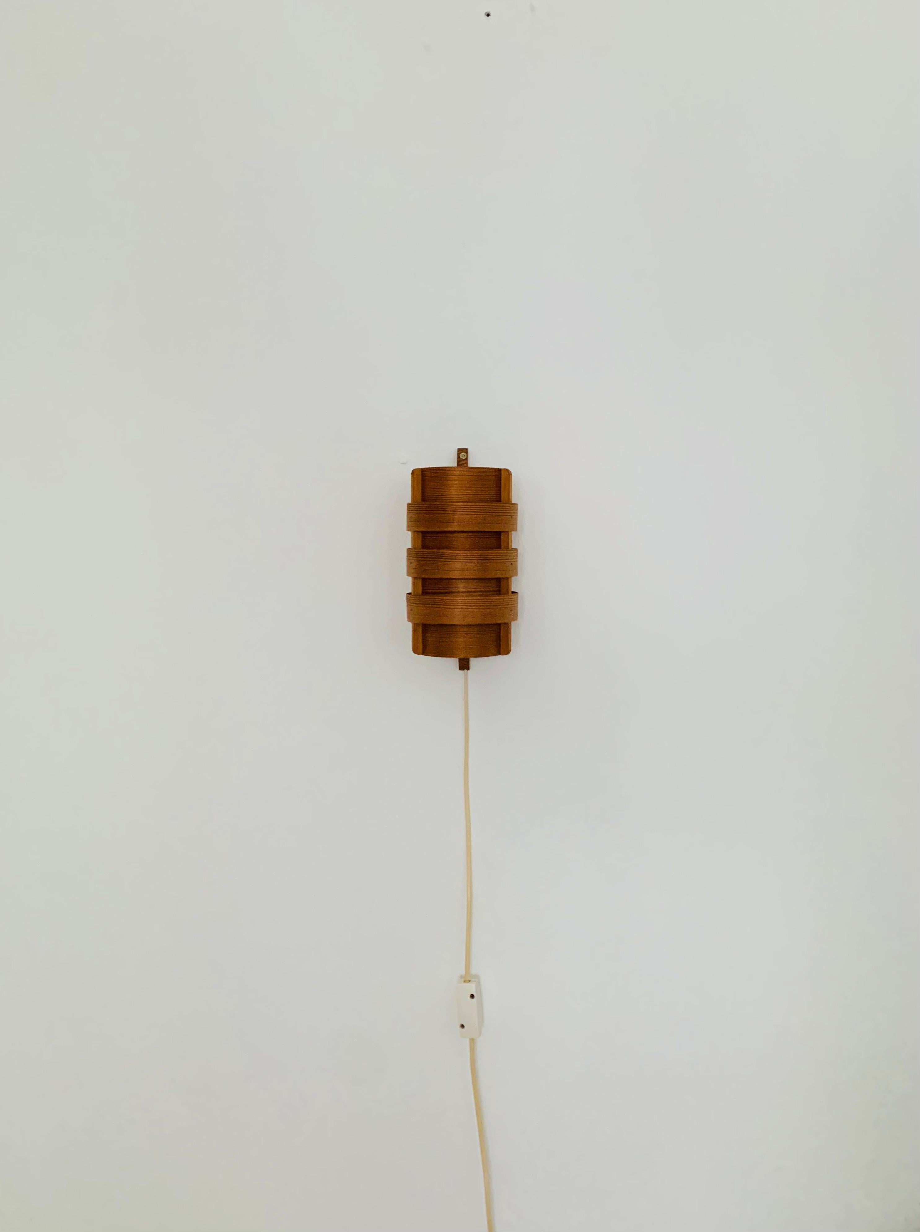 Swedish Wooden Wall Lamp by Hans Agne Jakobsson For Sale