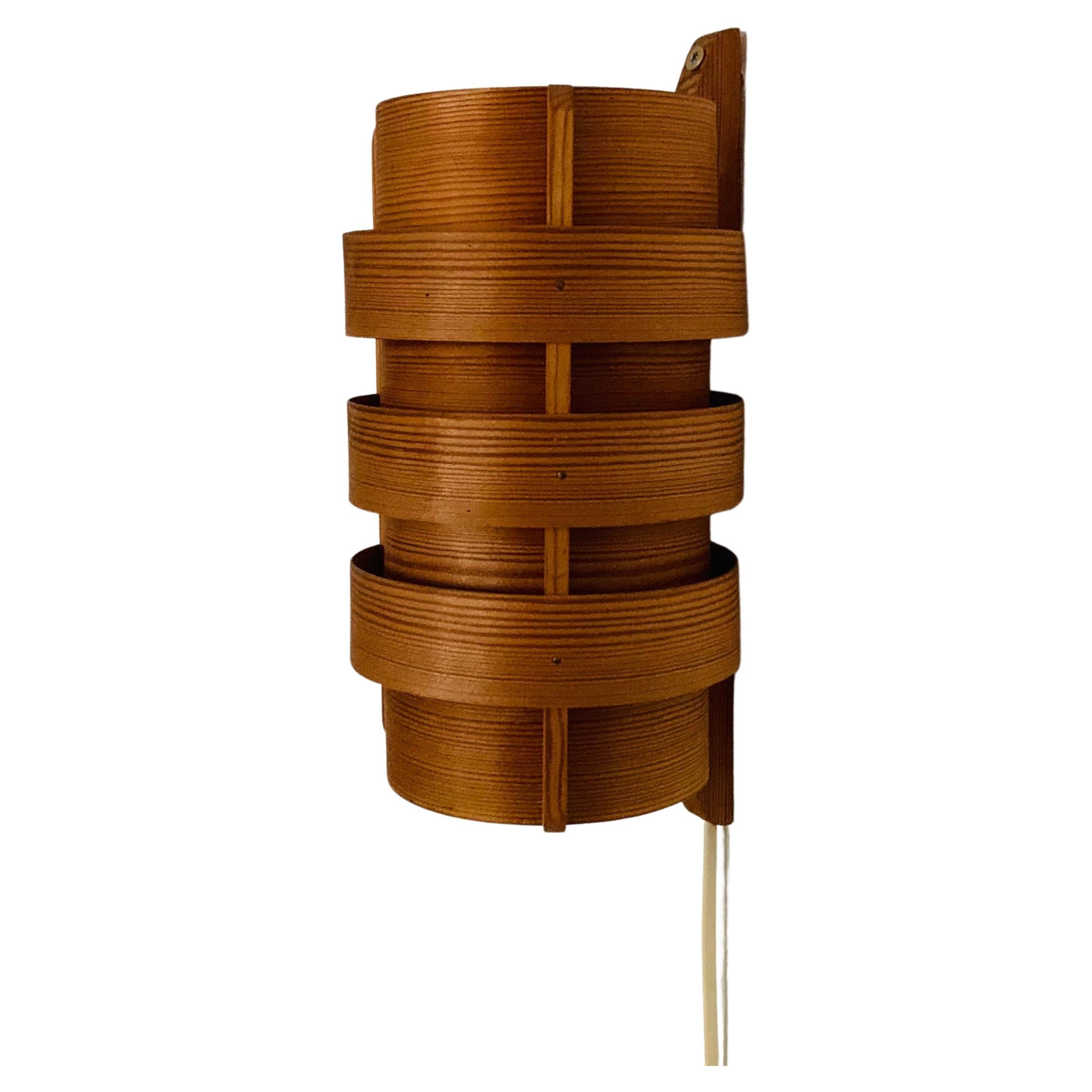 Wooden Wall Lamp by Hans Agne Jakobsson For Sale