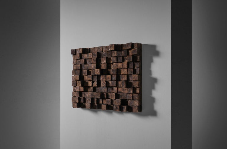 Mid-20th Century Wooden Wall Relief by Hedda Willem Buijs, 1960s