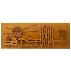 Wooden Wall Sculpture, Eastern Bloc, 1970s