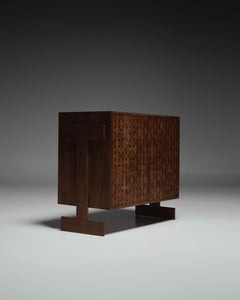 Wooden weave hand crafted Chest - Grid chest By Marcela Cure