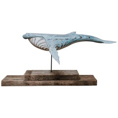 Wooden Whale Sculpture