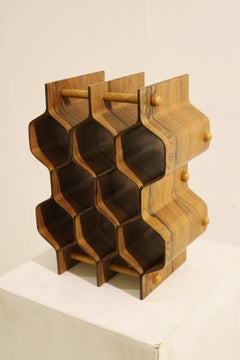 Wooden wine rack by Torsten Johansson for AB Formtra, Denmark 1960's