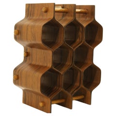 Porte-bouteilles en bois de Torsten Johansson pour AB Formtra, Danemark, années 1960