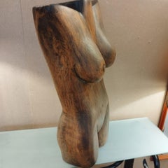 Wooden woman bust