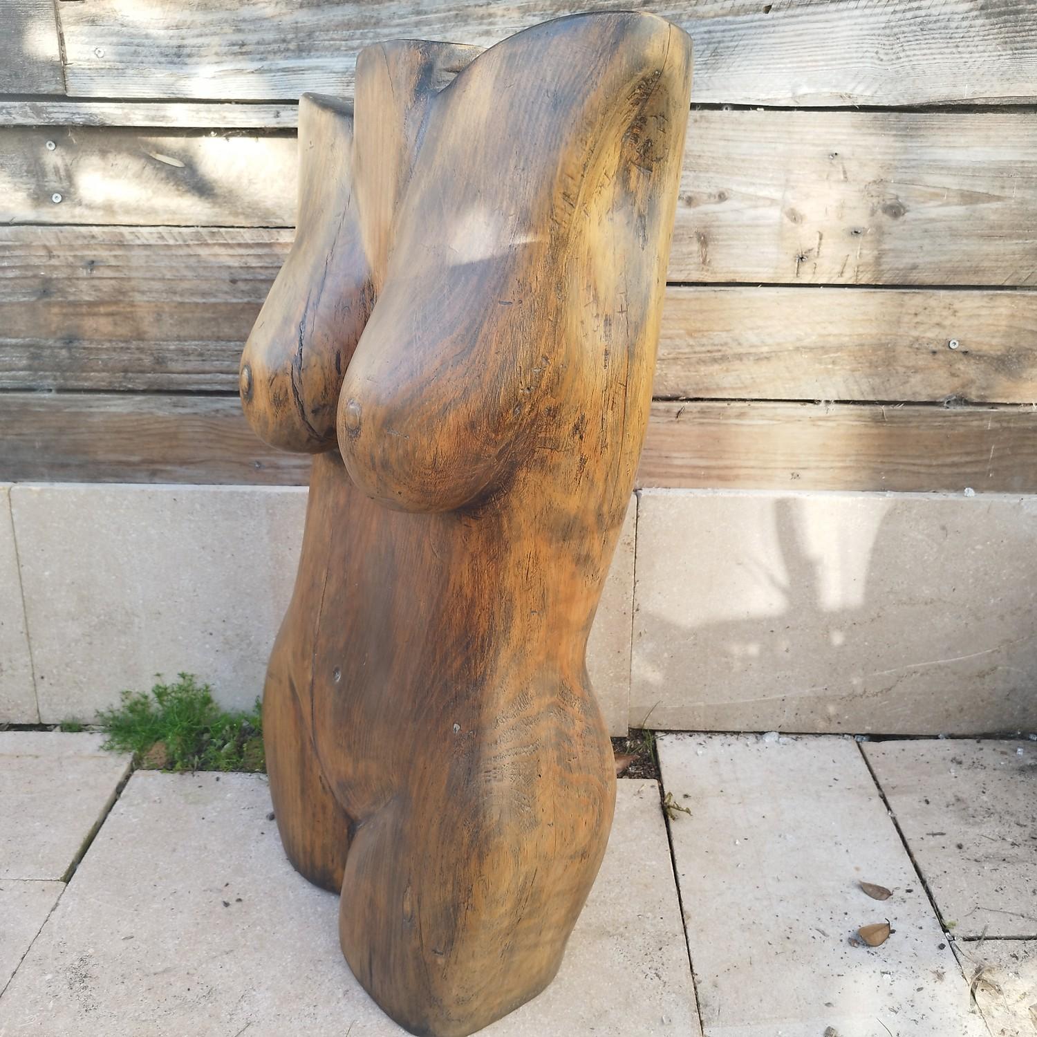 Buste de femme en bois Bon état - En vente à NANTES, FR