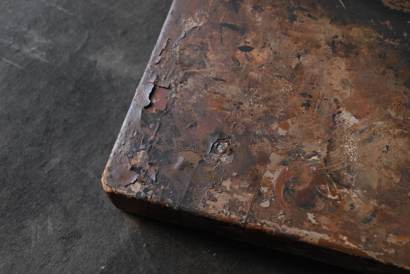 Tabla de trabajo de madera de un antiguo artesano japonés de laca/objeto para colgar en la pared en venta 2
