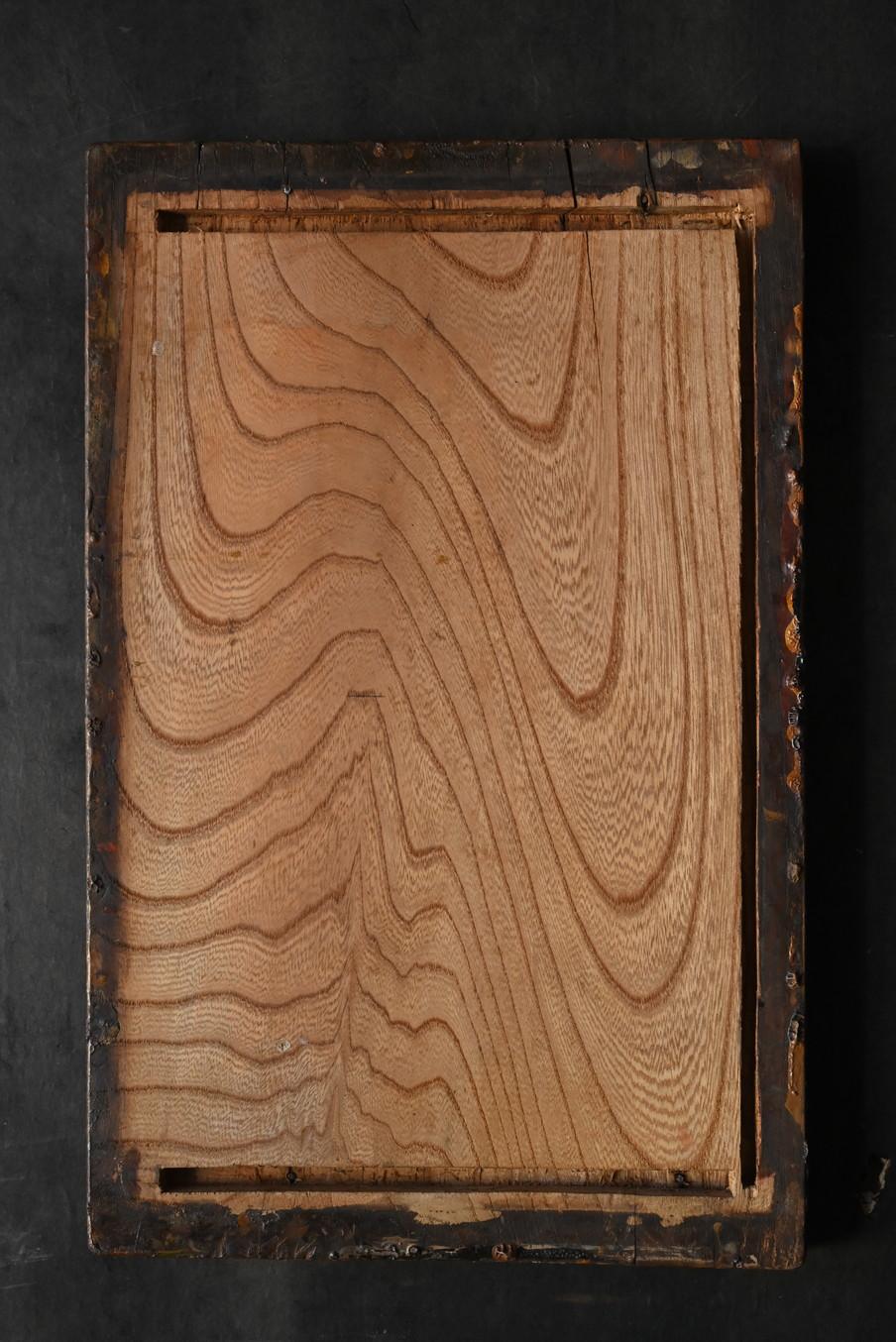 Tabla de trabajo de madera de un antiguo artesano japonés de laca/objeto para colgar en la pared en venta 5