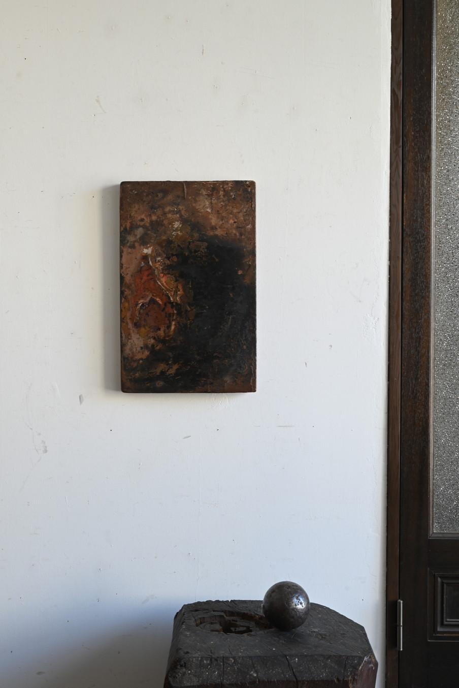 Tabla de trabajo de madera de un antiguo artesano japonés de laca/objeto para colgar en la pared en venta 8
