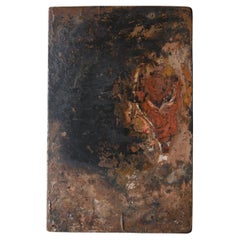Planche de travail en bois d'un ancien artisan japonais de laque/objet à accrocher sur mur