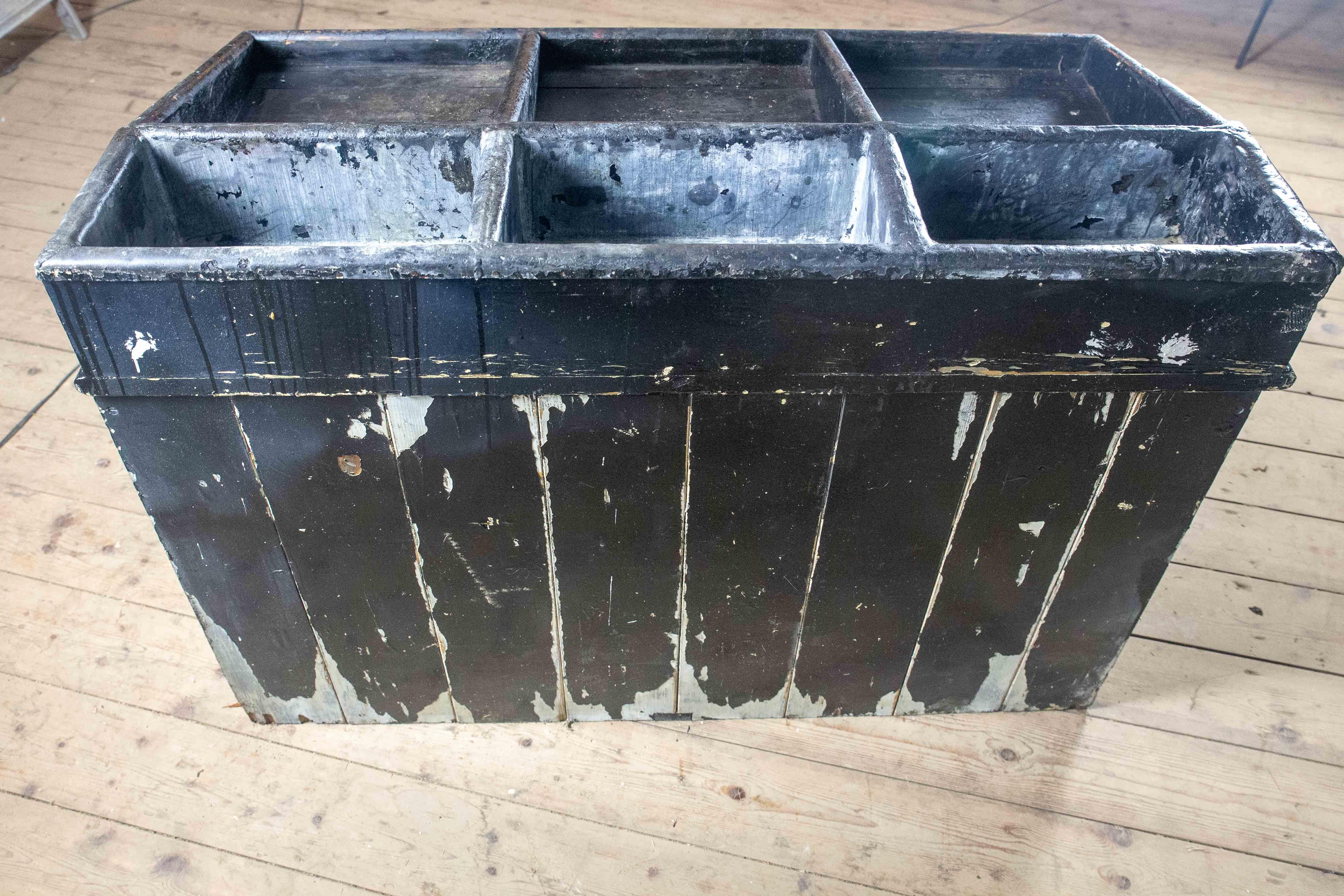 Wooden Workbench from an English Lightship 1950s For Sale 6