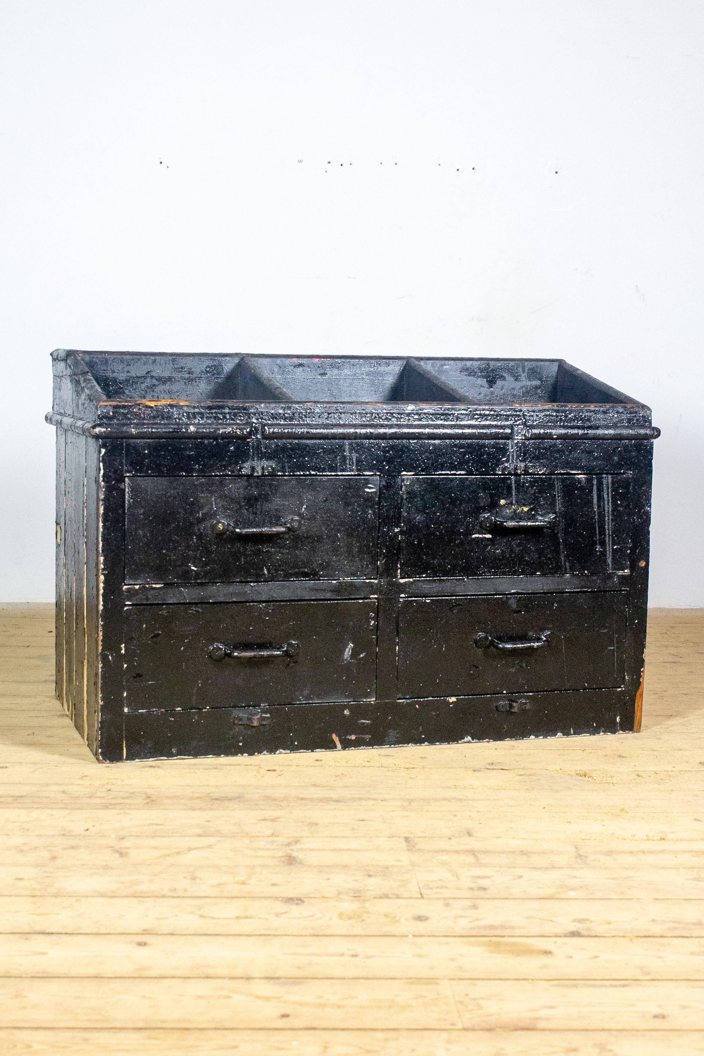 Industrial Wooden Workbench from an English Lightship 1950s For Sale