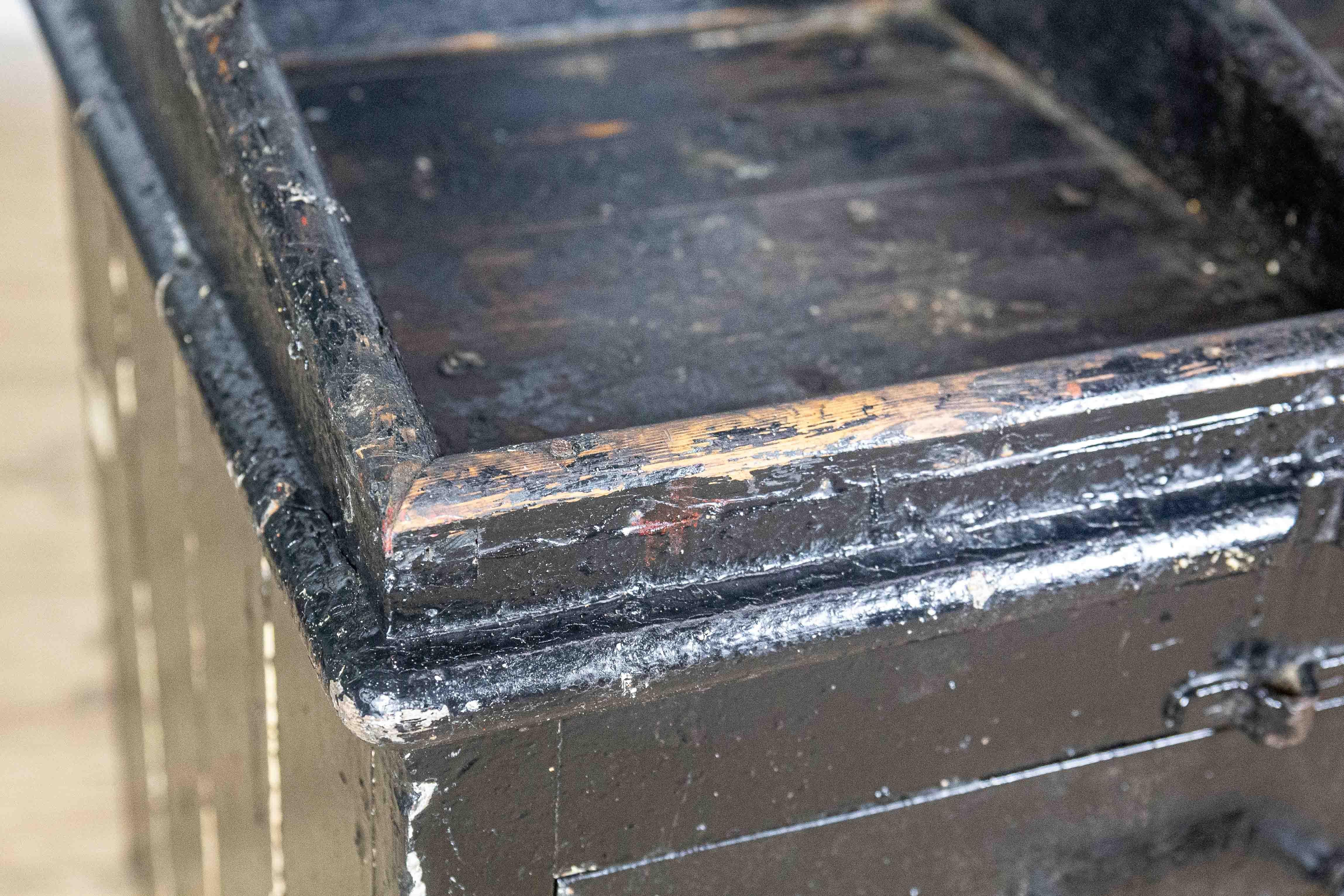 Lead Wooden Workbench from an English Lightship 1950s For Sale