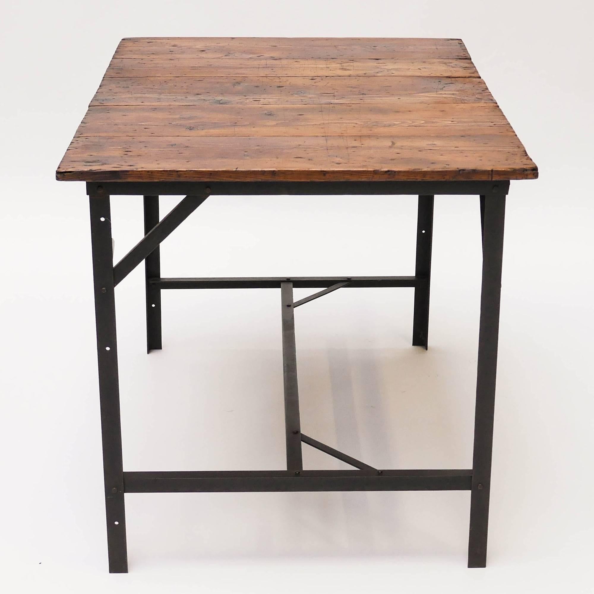 French Wooden Workbench, Origin France, Early 20th Century