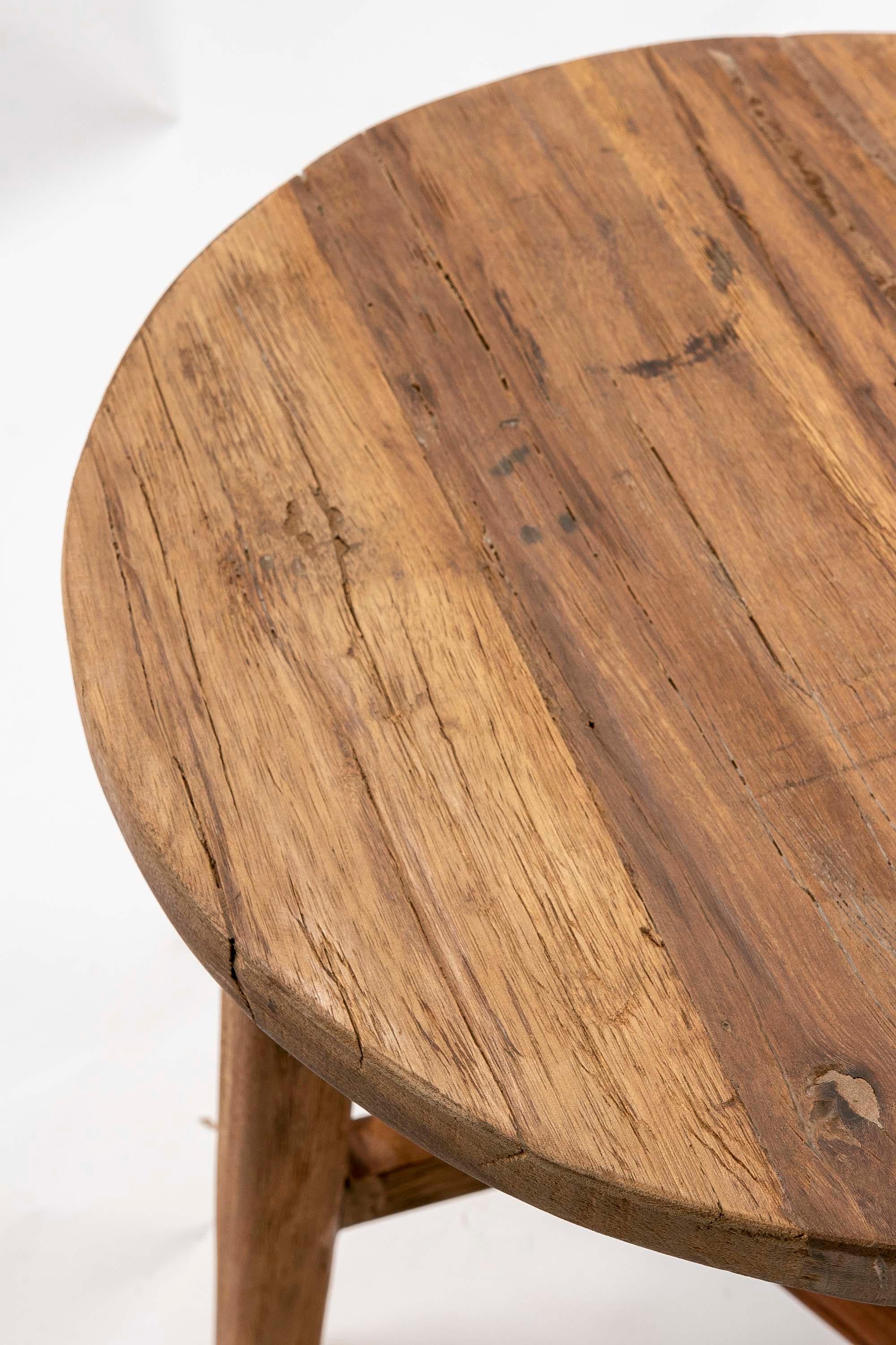 Établi en bois avec siège rond en vente 2
