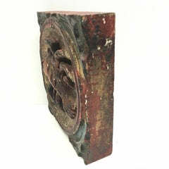 Wooden Zodiac Crab Cancer Wall Plaque Relief Brutalist Midcentury, German, 1970s