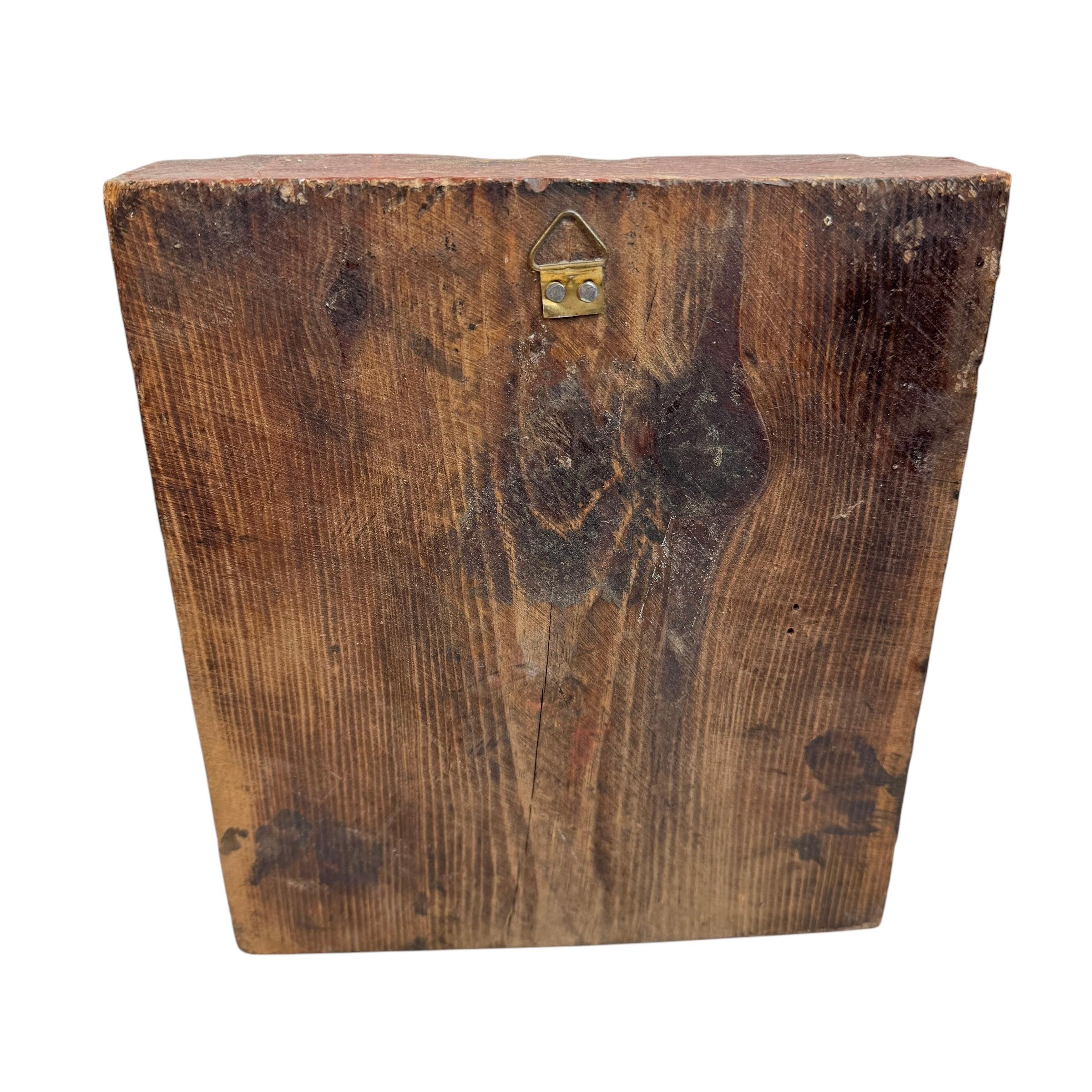 Wooden Zodiac Scorpio Wall Plaque Relief Brutalist Midcentury, German, 1970s For Sale 1