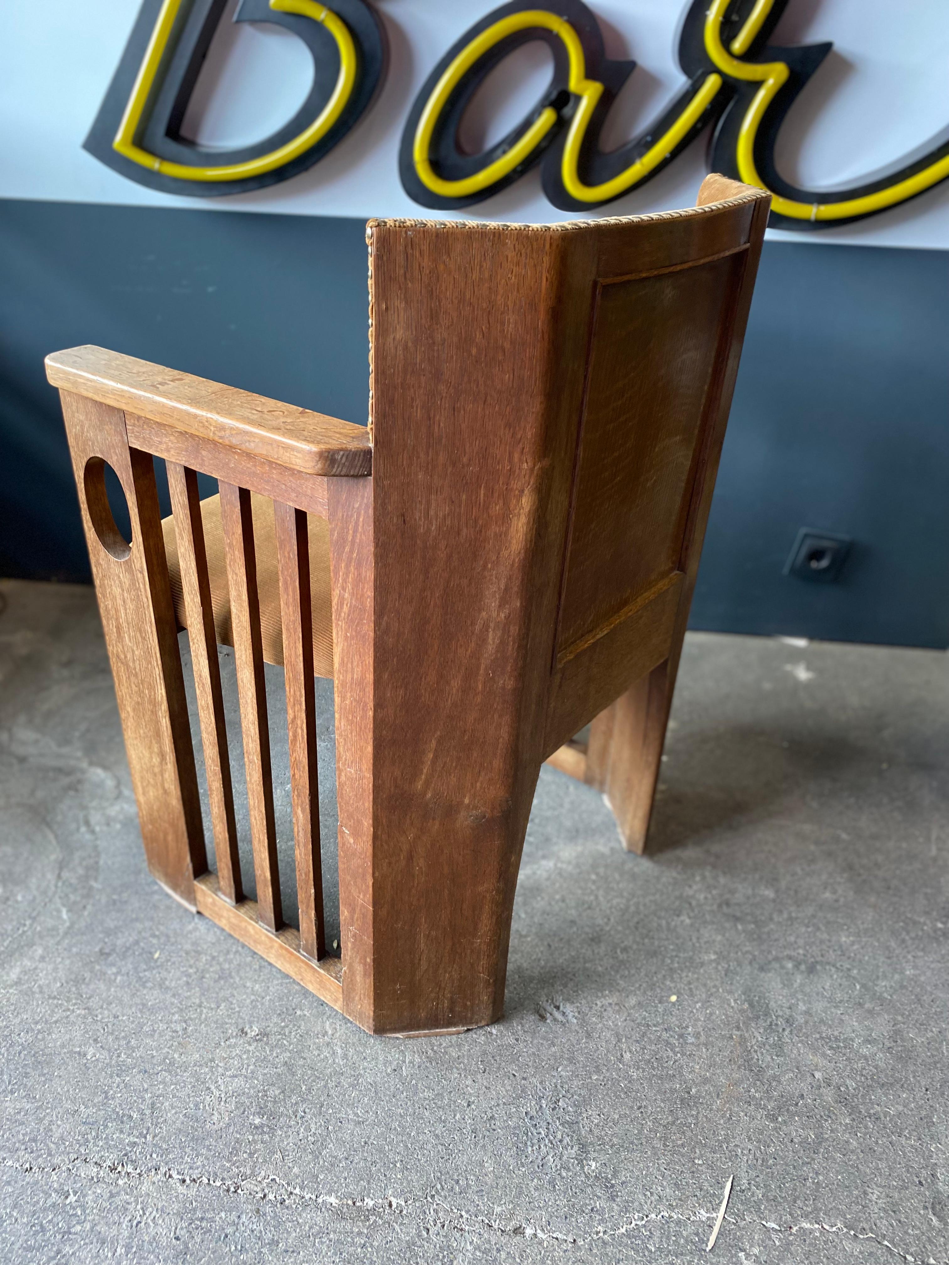 Woodenlounge Chair, Viennese Secession Style, Art Nouveau 9