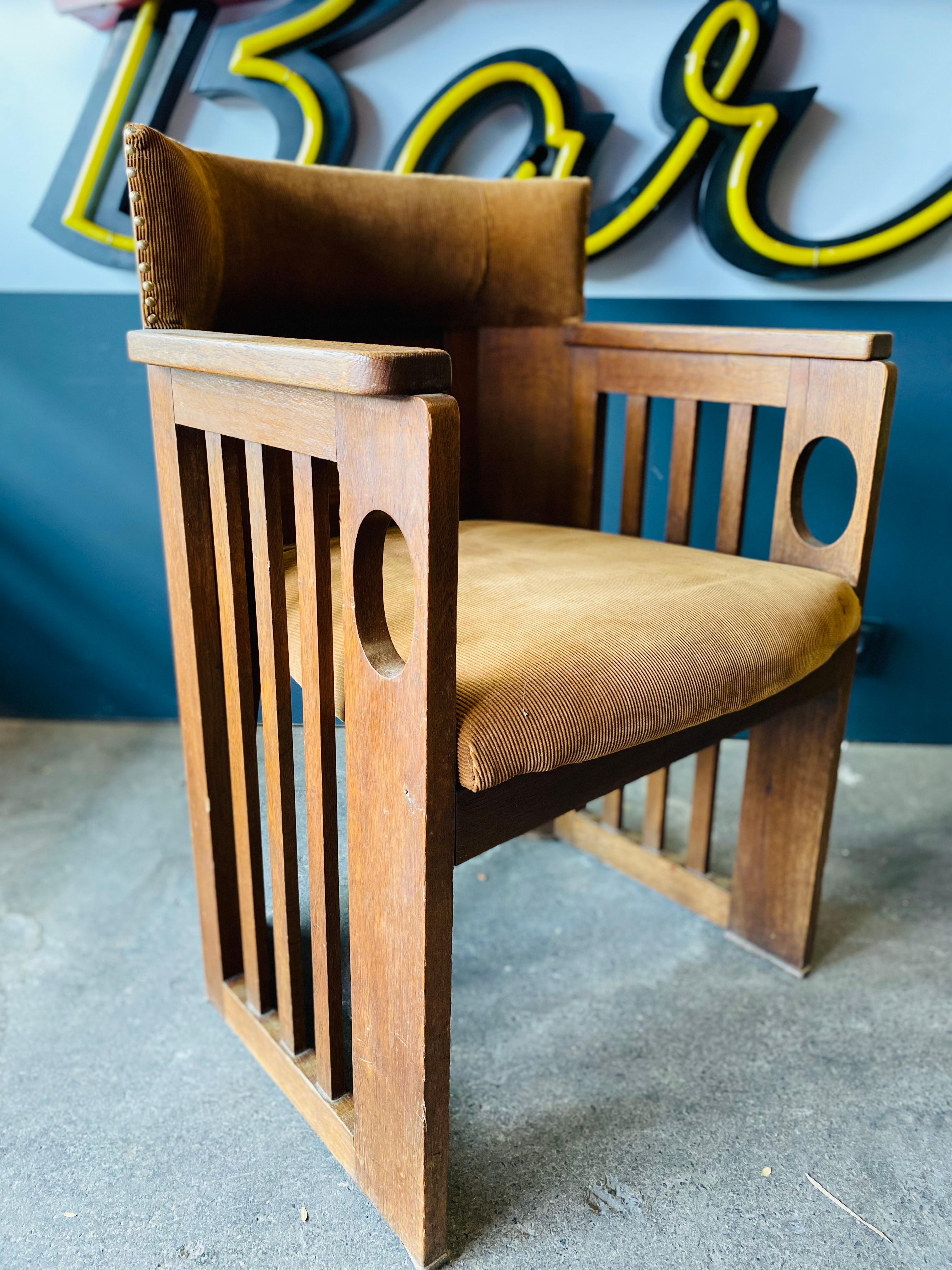 Vienna Secession Woodenlounge Chair, Viennese Secession Style, Art Nouveau