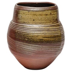 Woodfired Ceramic Vase, Eric Astoul, 1986