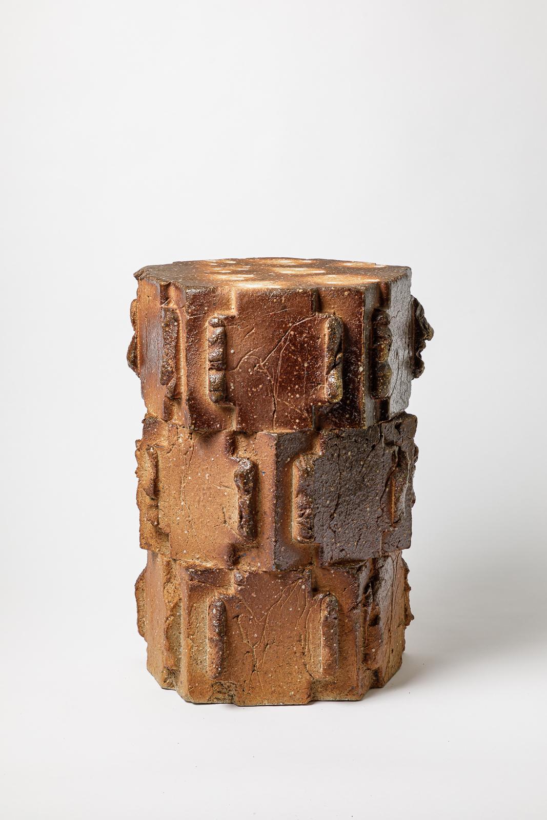 Taburete de gres cocido de Jean Ponsart, 2025. Francés en venta