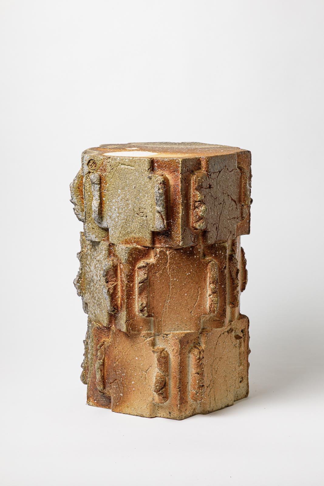 Taburete de gres cocido de Jean Ponsart, 2025. Francés en venta