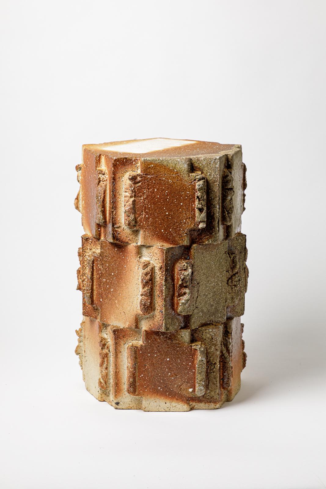 Ceramica Sgabello in gres cotto di Jean Ponsart, 2025. in vendita