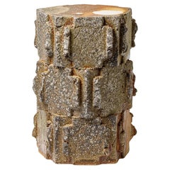 Woodfired-Hocker aus Steingut von Jean Ponsart, 2025.