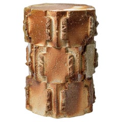 Woodfired stoneware stool by Jean Ponsart, 2025.
