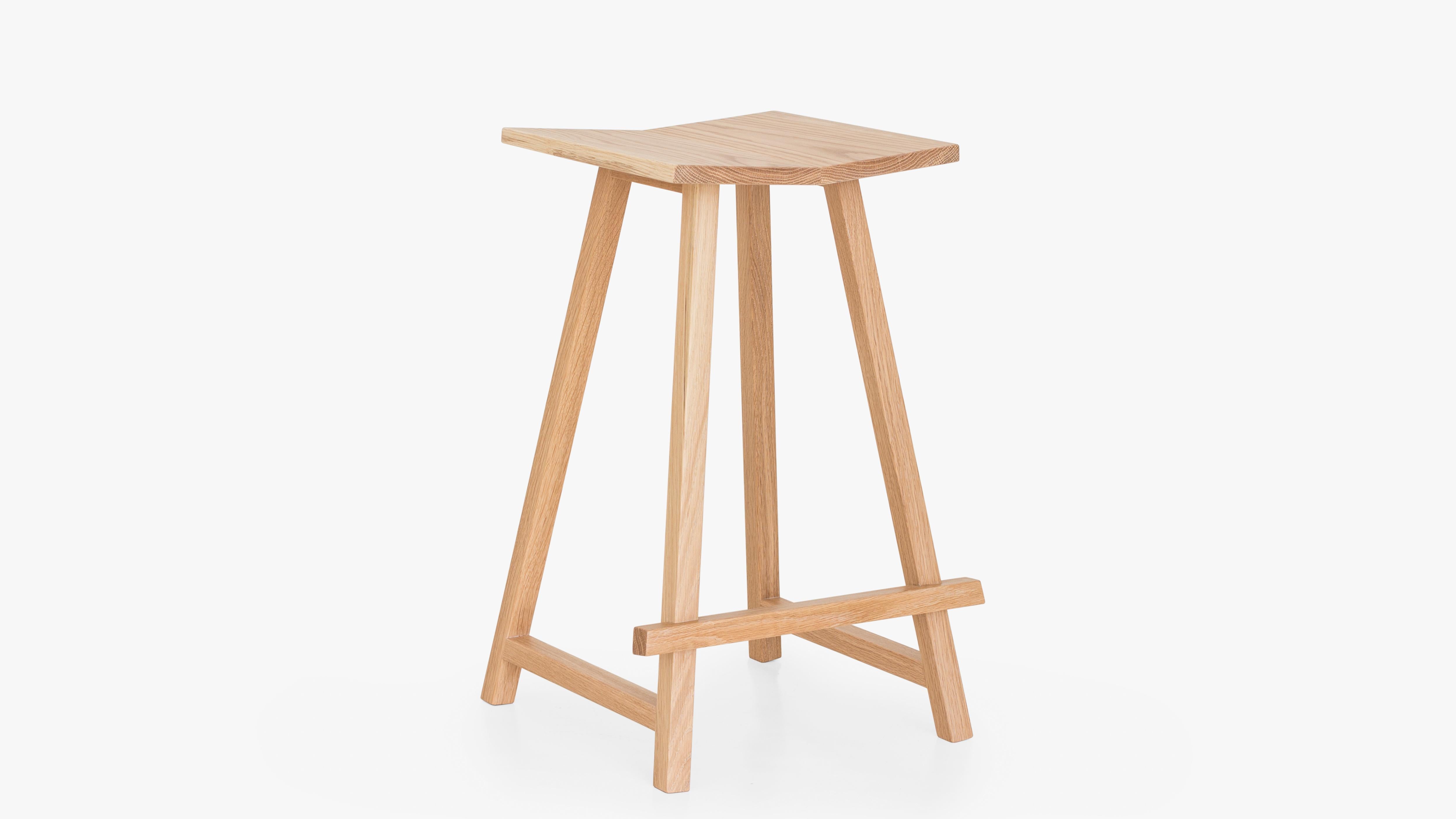 Woodford Bar Stool in American Walnut by Mr and Mrs White For Sale 3