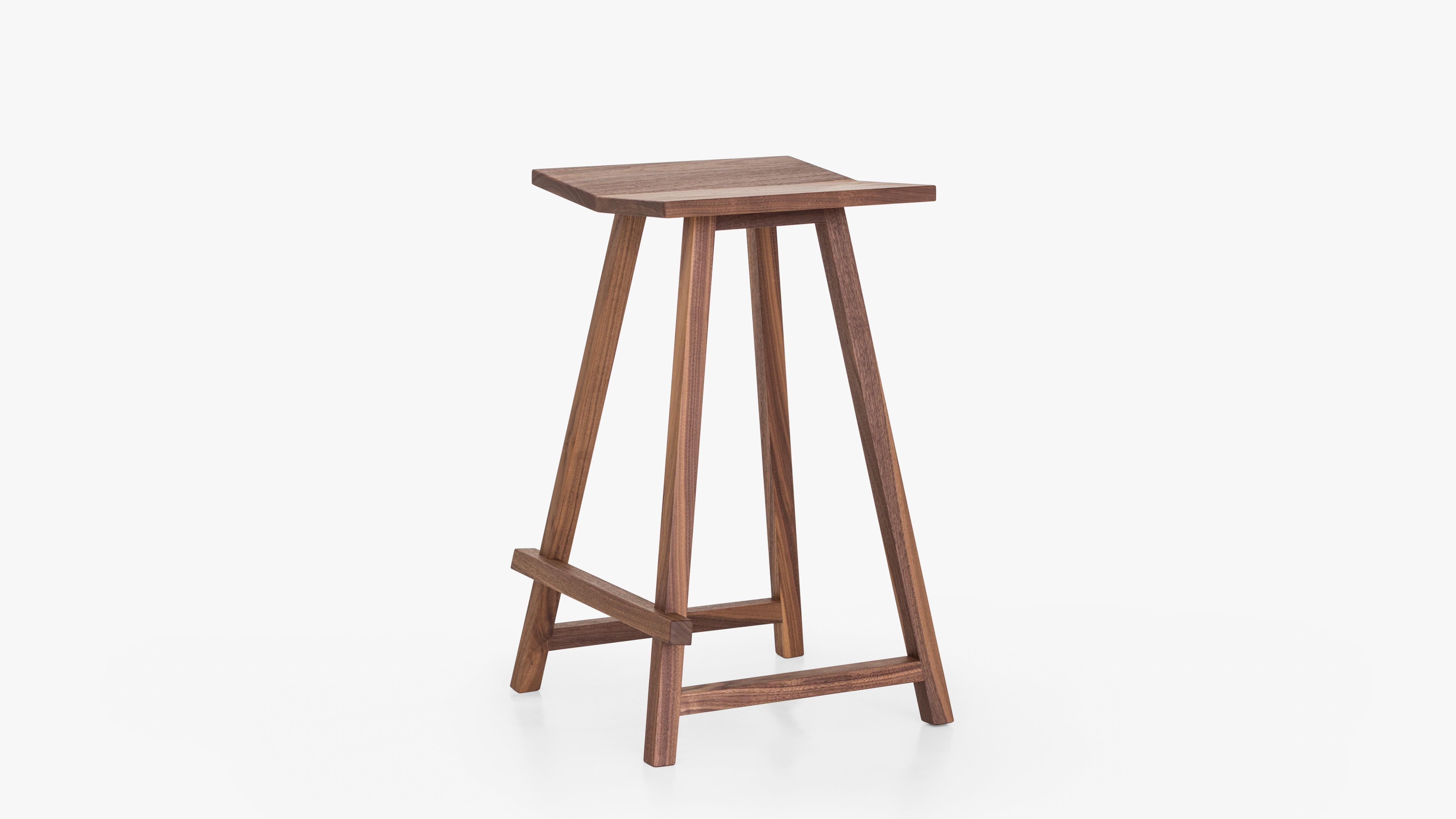 Australian Woodford Bar Stool in American Walnut by Mr and Mrs White For Sale