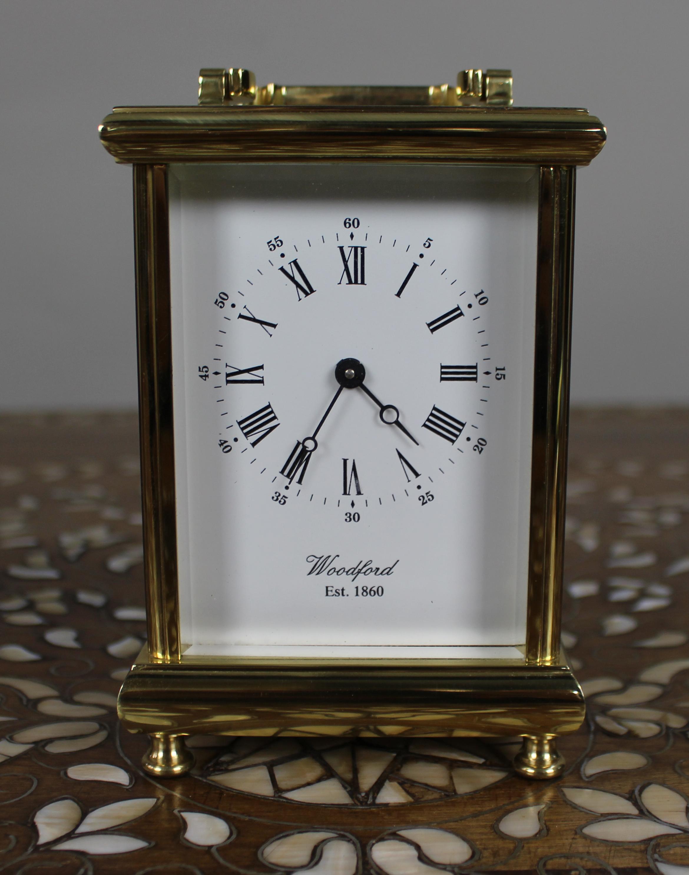 Woodford Brass Carriage Clock, Late 20th Century For Sale 1