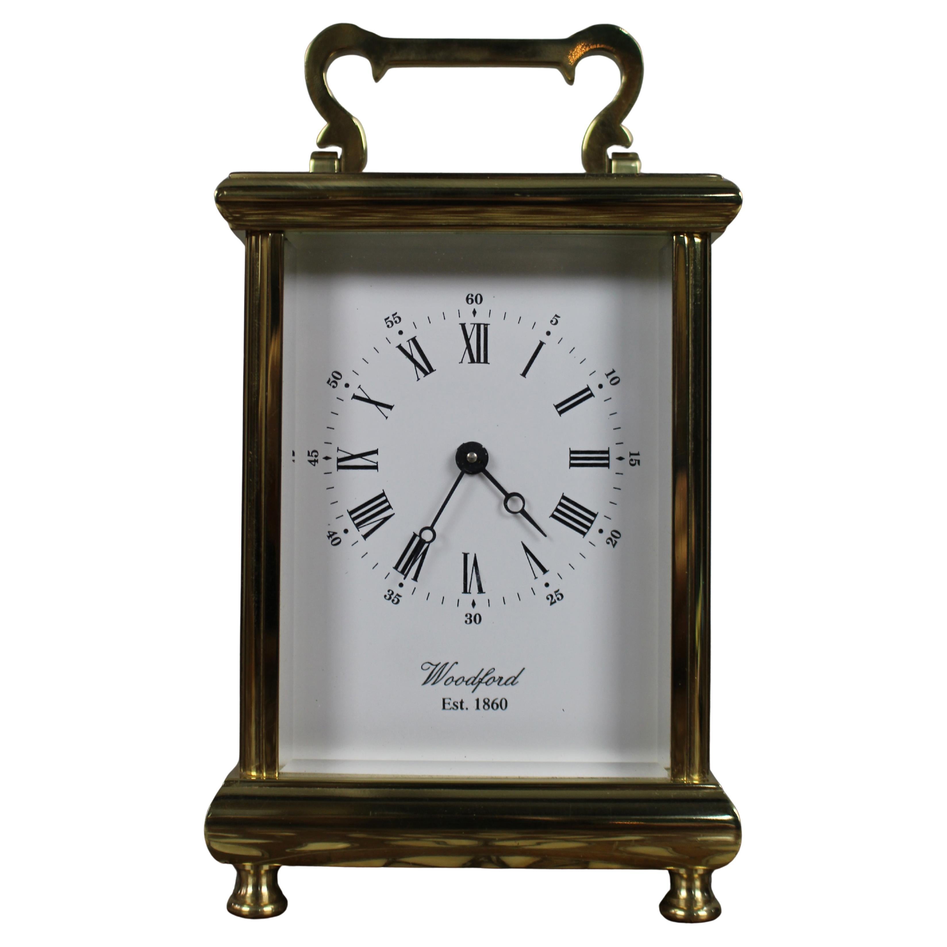 Woodford Brass Carriage Clock, Late 20th Century For Sale