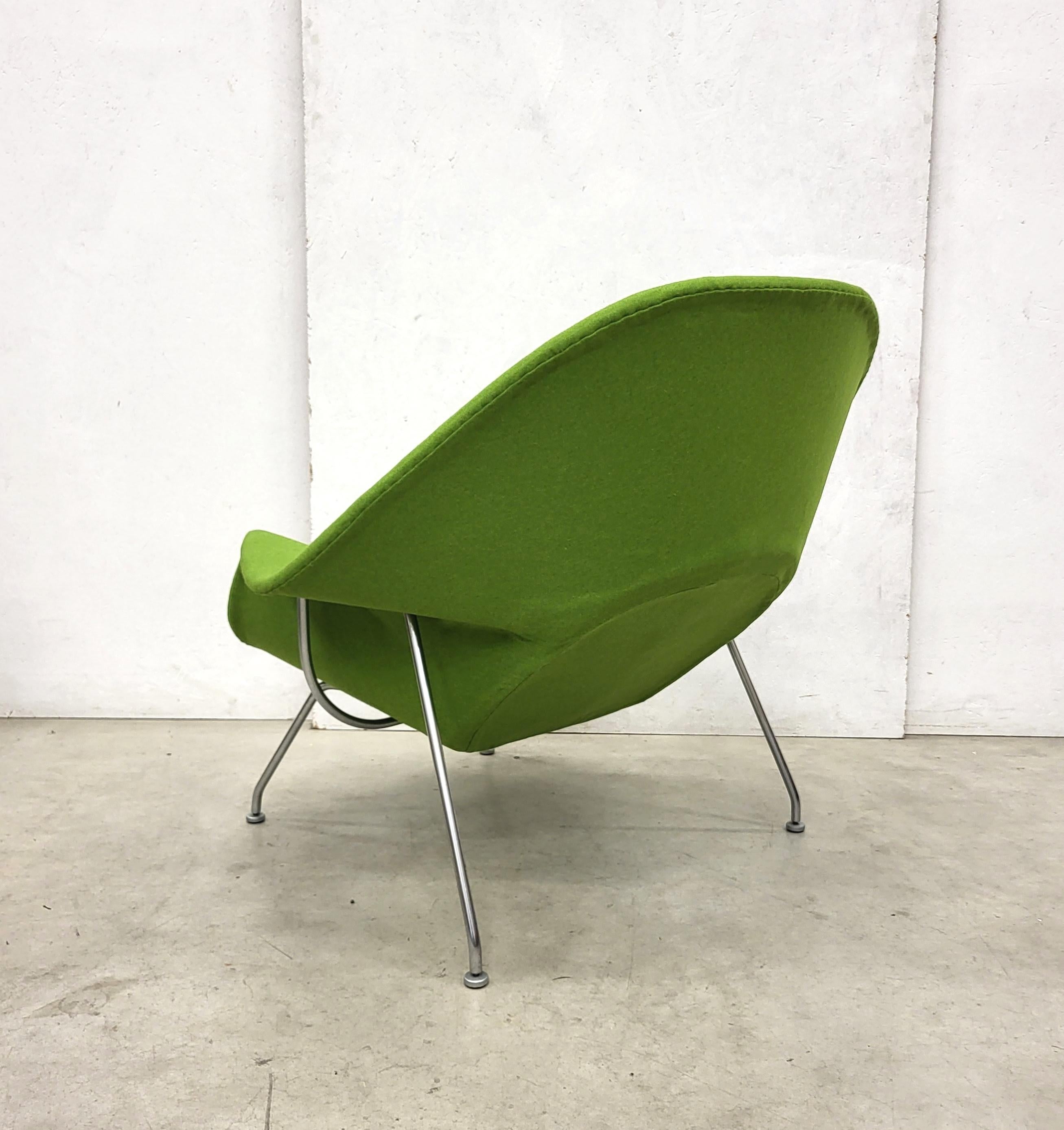 Womb Chair & Ottomane aus Holzgrün von Eero Saarinen für Knoll, 1960er Jahre (20. Jahrhundert)