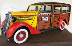 "Woodie Wagon Brooklyn Taxi" Sculpture by Paul Jacobsen