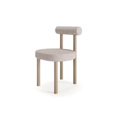 Woodland Ash and Beech Chair w/ Upholstered Seat and Back Roll - Darker Color