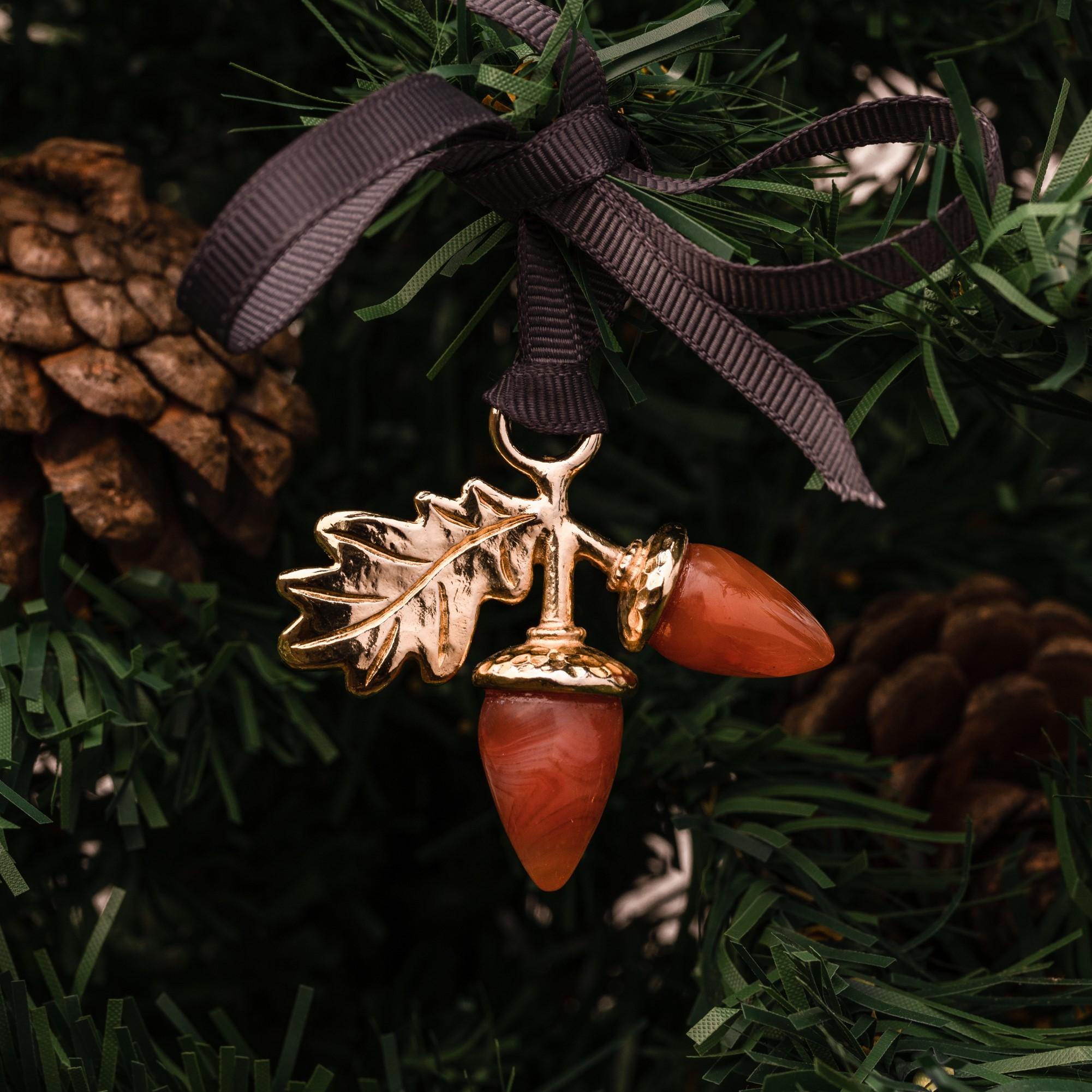 Holzland Weihnachtsschmuck-Set in Gold für Damen oder Herren im Angebot