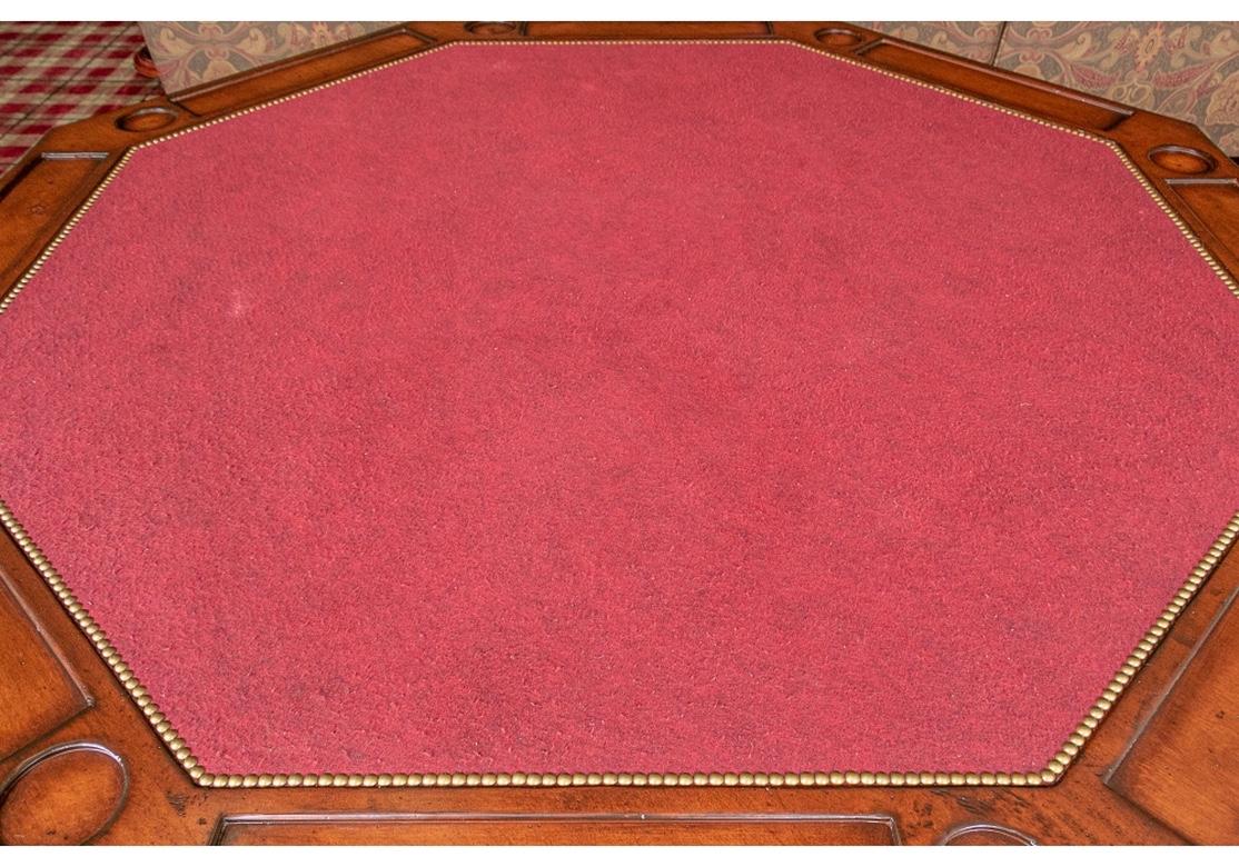 Woodland Furniture Custom Amato Octagonal Game Table In Good Condition In Bridgeport, CT